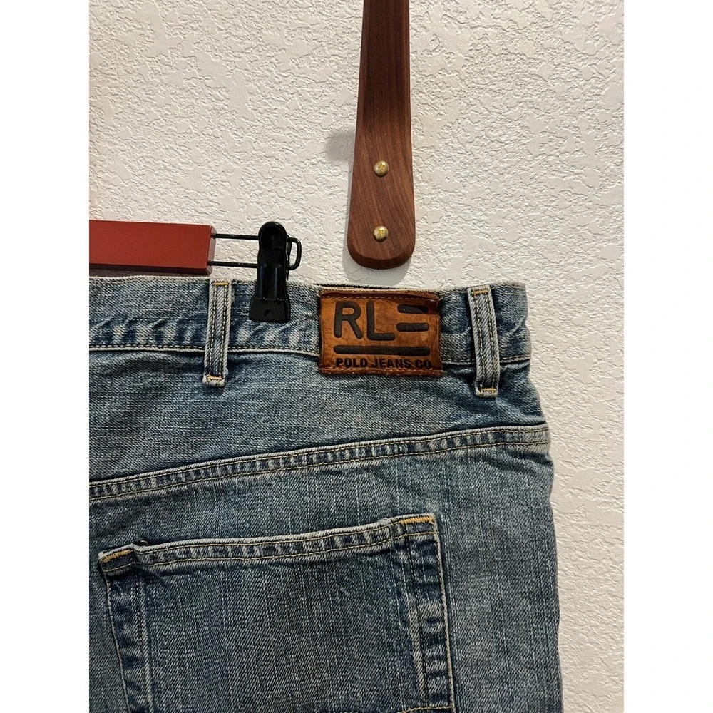 Vintage Polo Jeans Co. Jeans Mens 50x30 Loose Fit Straight Streetwear Denim Blue